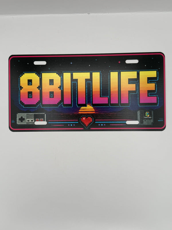 8BITLIFE — 80s Inspired Metal Vanity Plate