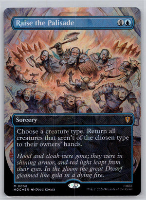 Raise the Palisade (Borderless) (Surge Foil) The Hobbit: Eternal-Legal M:TG NM