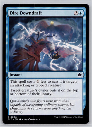 Dire Downdraft Bloomburrow Magic: The Gathering Near Mint