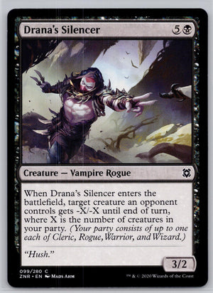 Drana's Silencer Zendikar Rising Magic: The Gathering Near Mint