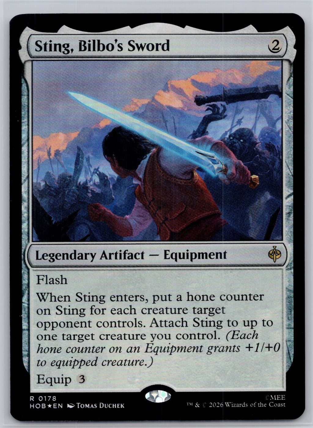 Sting, Bilbo's Sword The Hobbit Magic: The Gathering Foil Near Mint