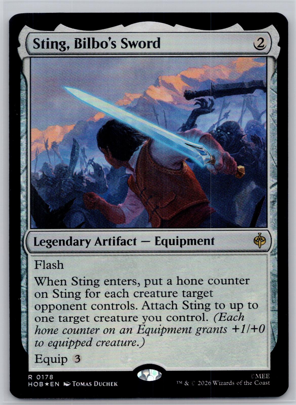 Sting, Bilbo's Sword The Hobbit Magic: The Gathering Foil Near Mint