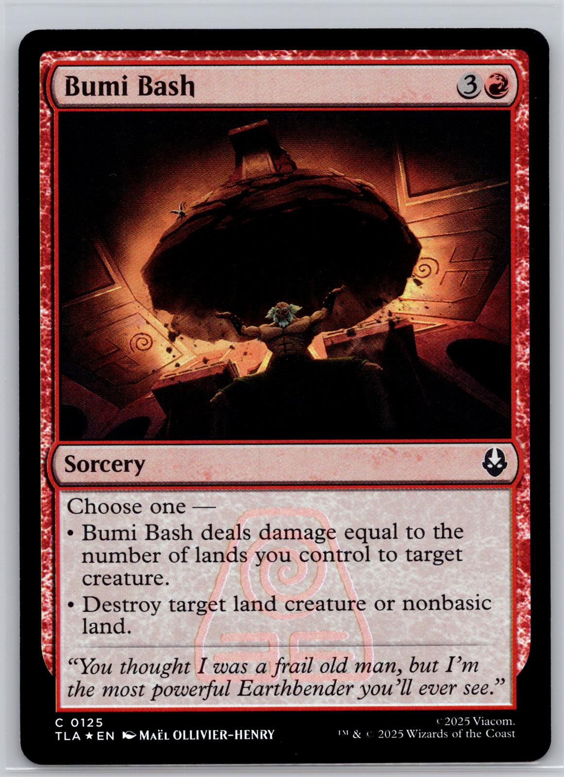 Bumi Bash Avatar: The Last Airbender Magic: The Gathering Foil Near Mint