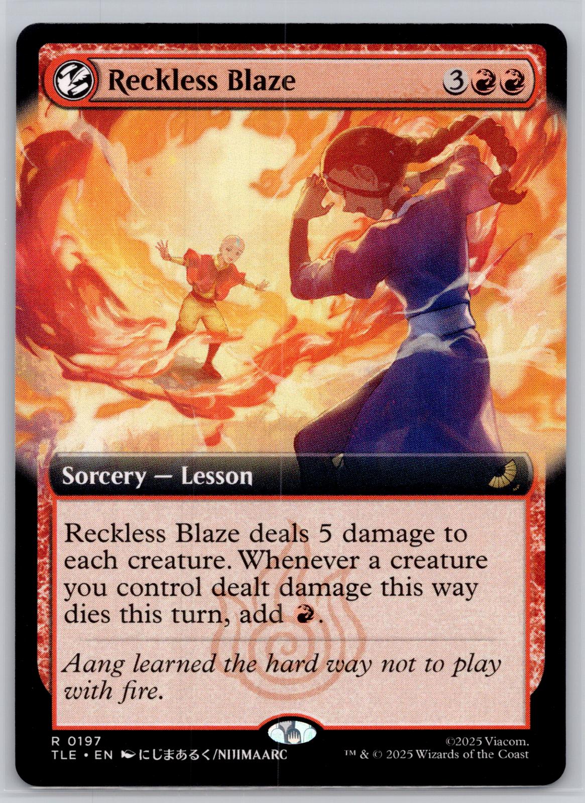 Reckless Blaze (Extended Art) Avatar: The Last Airbender: Eternal-Legal M:TG NM