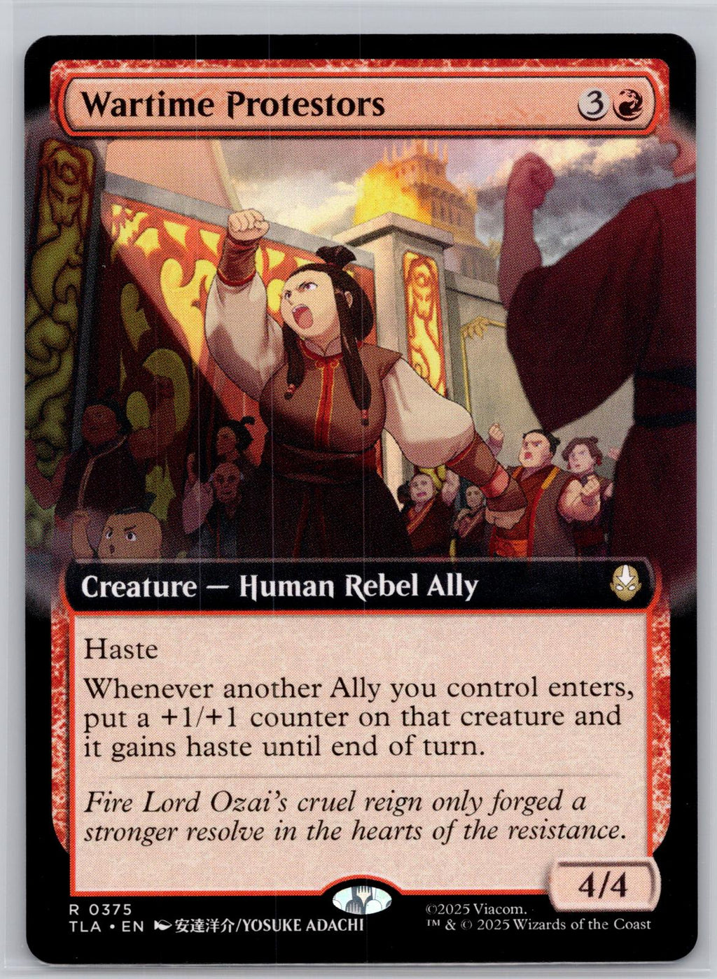 Wartime Protestors (Extended Art) Avatar: The Last Airbender M:TG NM