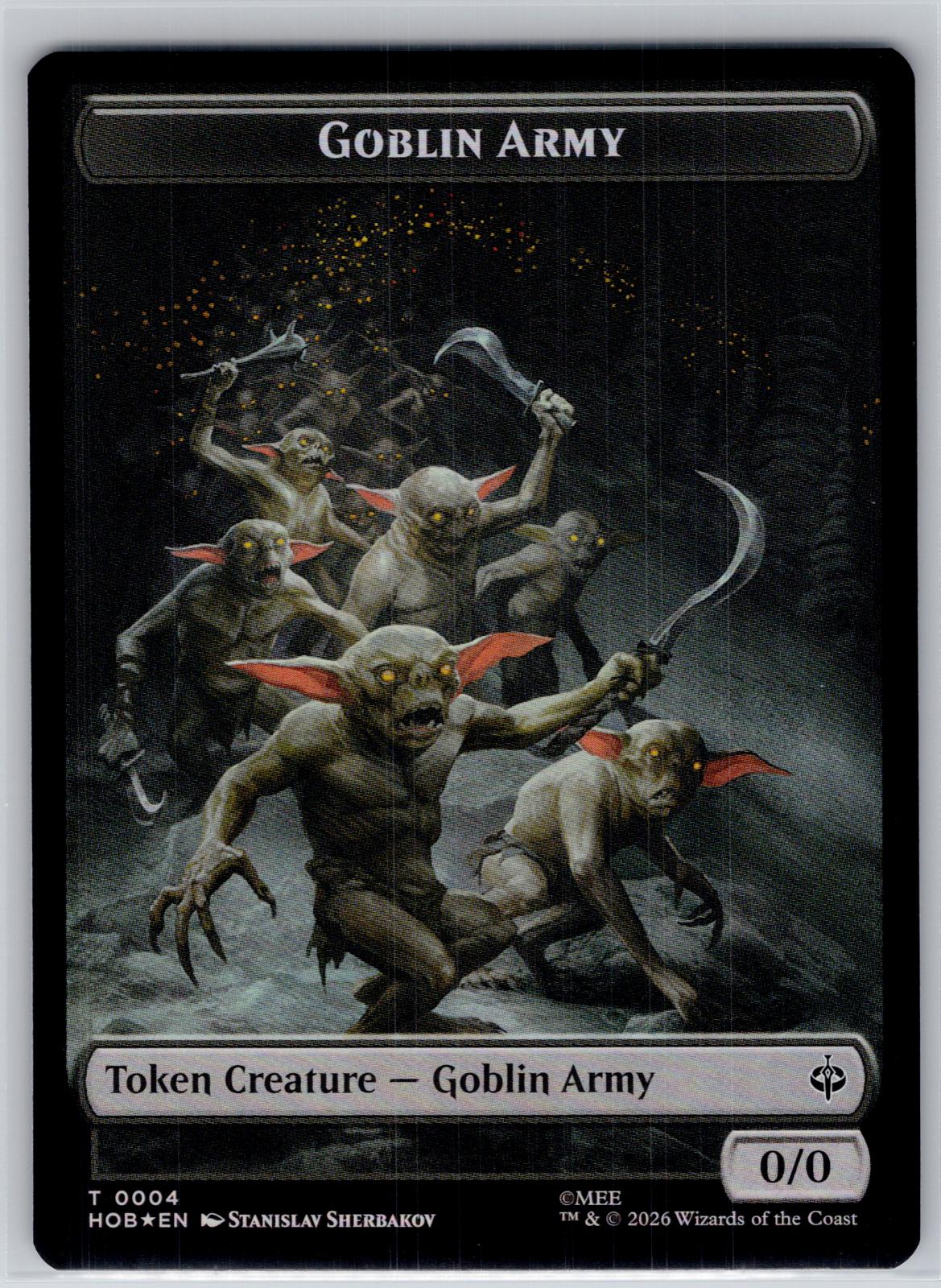 Human Soldier//Goblin Army Double-Sided Token Hobbit Magic The Gathering Foil NM