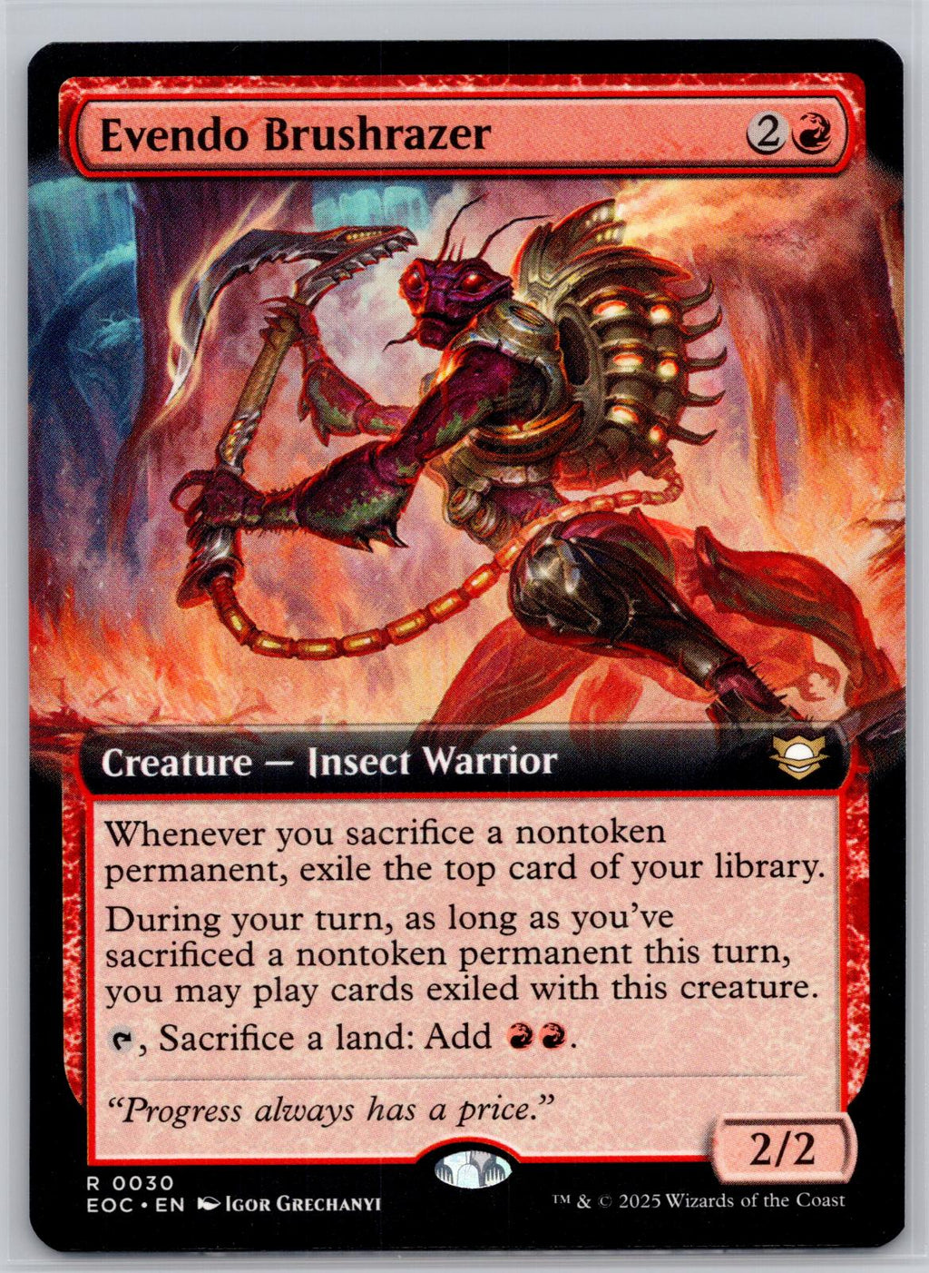 Evendo Brushrazer (Extended Art) Commander: Edge of Eternities M:TG NM