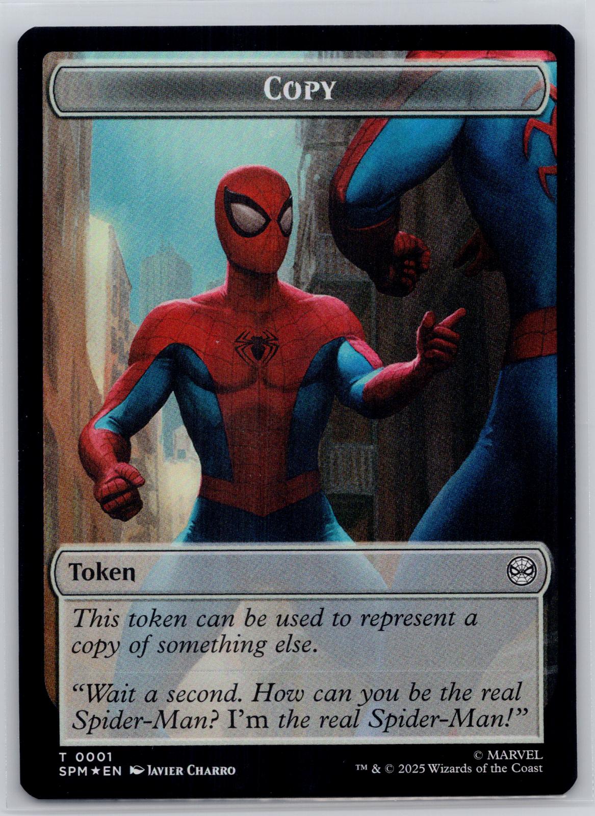 Copy // Human Citizen Double-Sided Token Marvel's Spider-Man M:TG Foil NM
