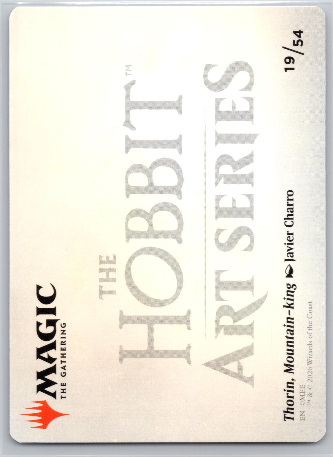 Thorin, Mountain-king Art Card Art Series: The Hobbit Magic: The Gathering NM