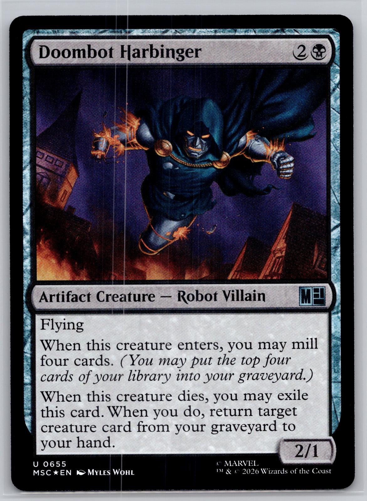 Doombot Harbinger Commander: Marvel Super Heroes Magic: The Gathering Foil NM