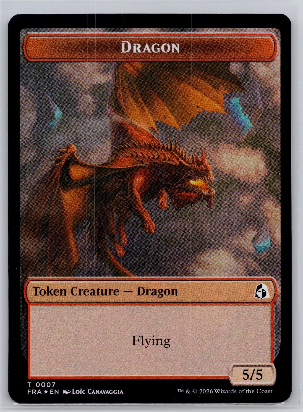 Dragon // Forest Tentacle Double-Sided Token Reality Fracture M:TG Foil NM