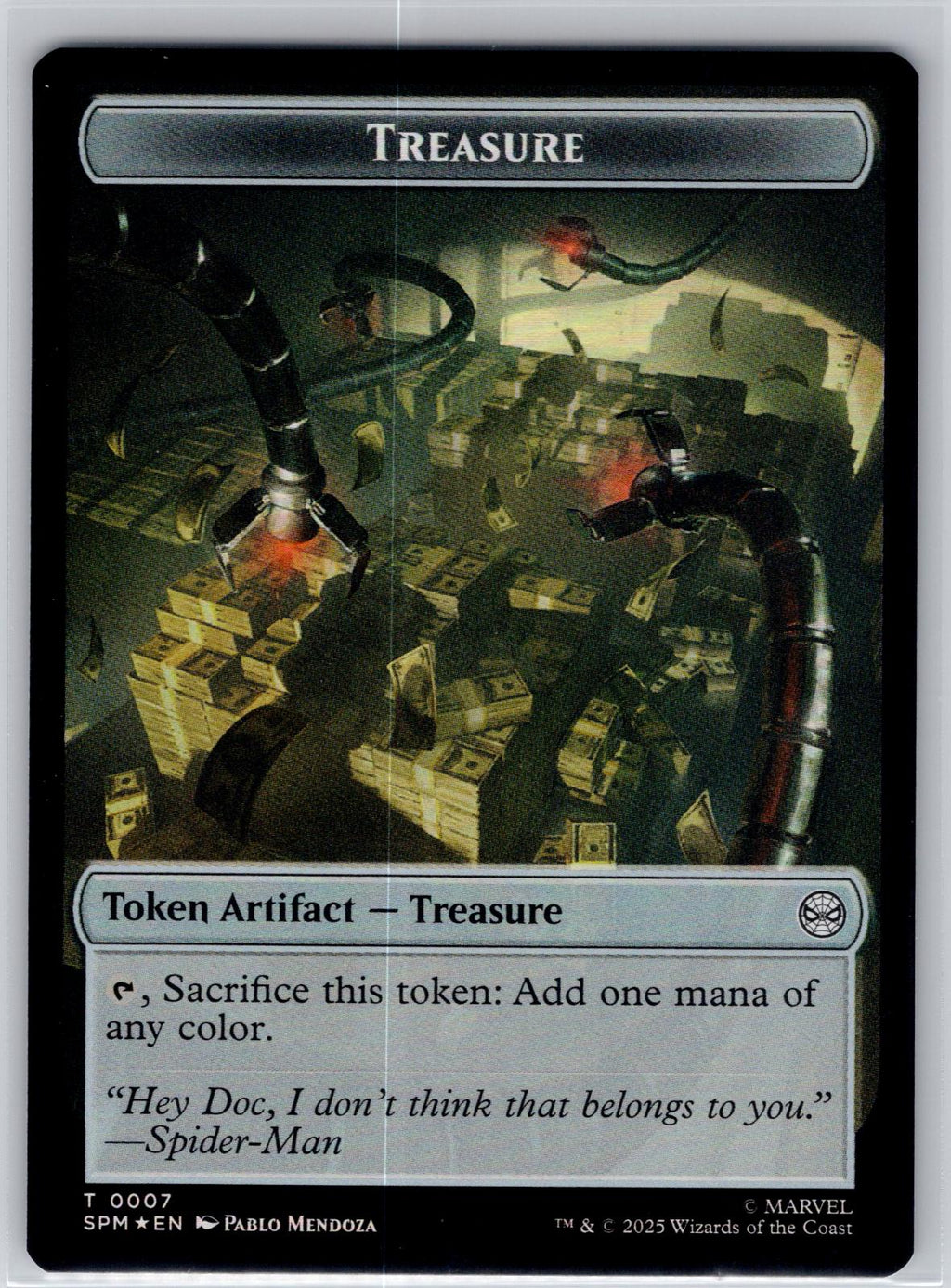 Spider // Treasure Double-Sided Token Marvel's Spider-Man M:TG Foil NM