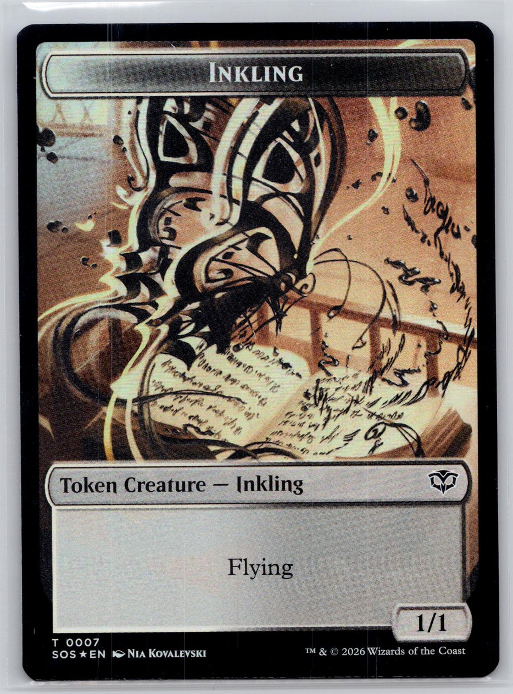 Inkling // Spirit Double-Sided Token Secrets of Strixhaven M:TG Foil NM