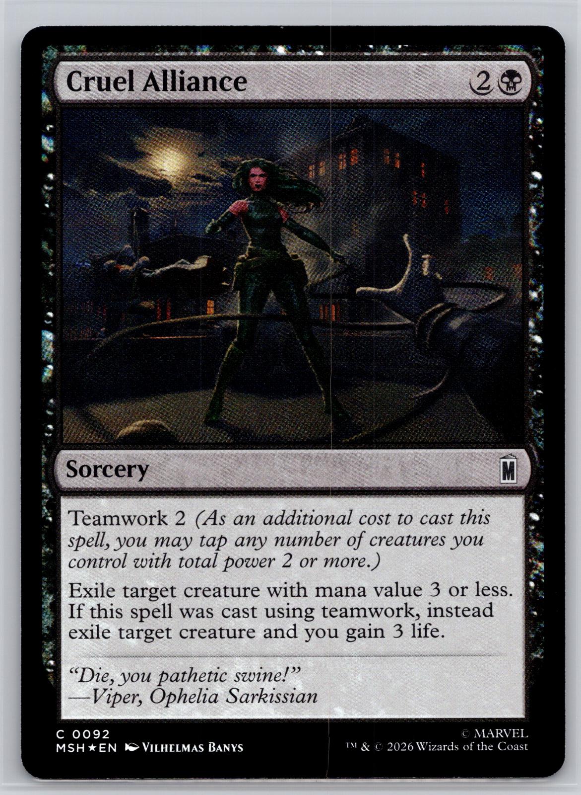 Cruel Alliance Marvel Super Heroes Magic: The Gathering Foil Near Mint