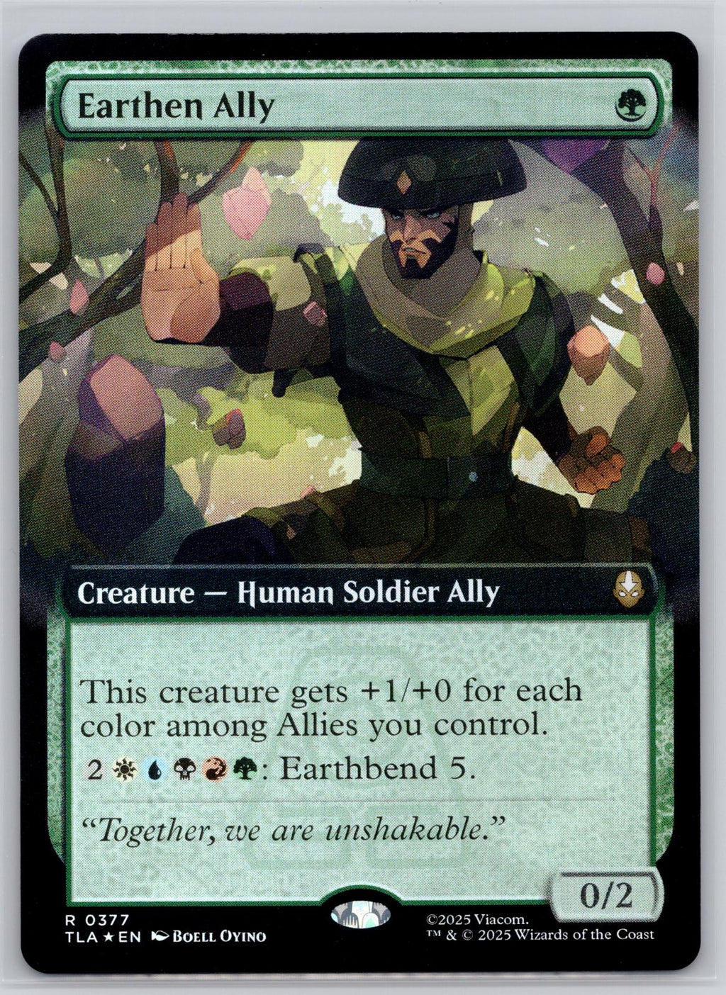 Earthen Ally (Extended Art) Avatar: The Last Airbender M:TG Foil NM