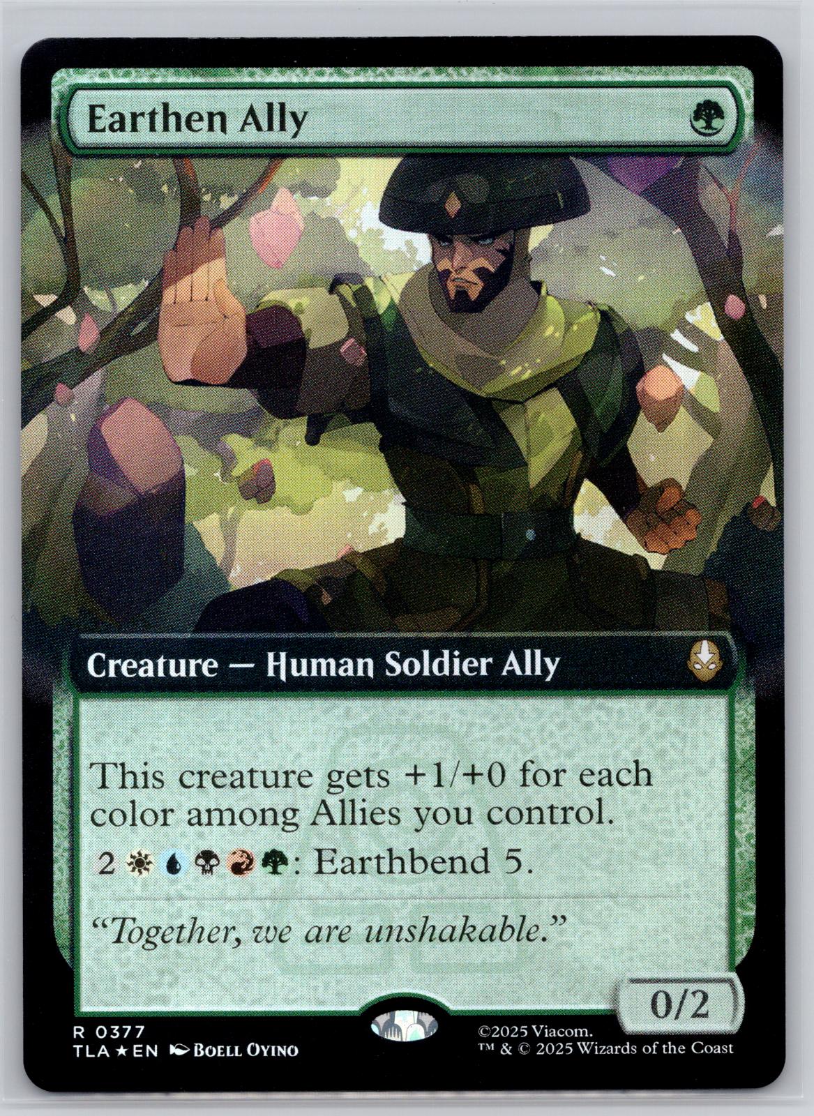 Earthen Ally (Extended Art) Avatar: The Last Airbender M:TG Foil NM