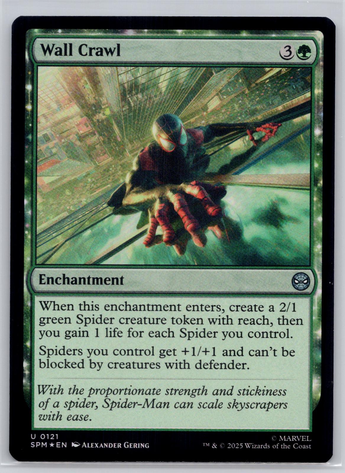 Wall Crawl Marvel's Spider-Man Magic: The Gathering Foil Near Mint