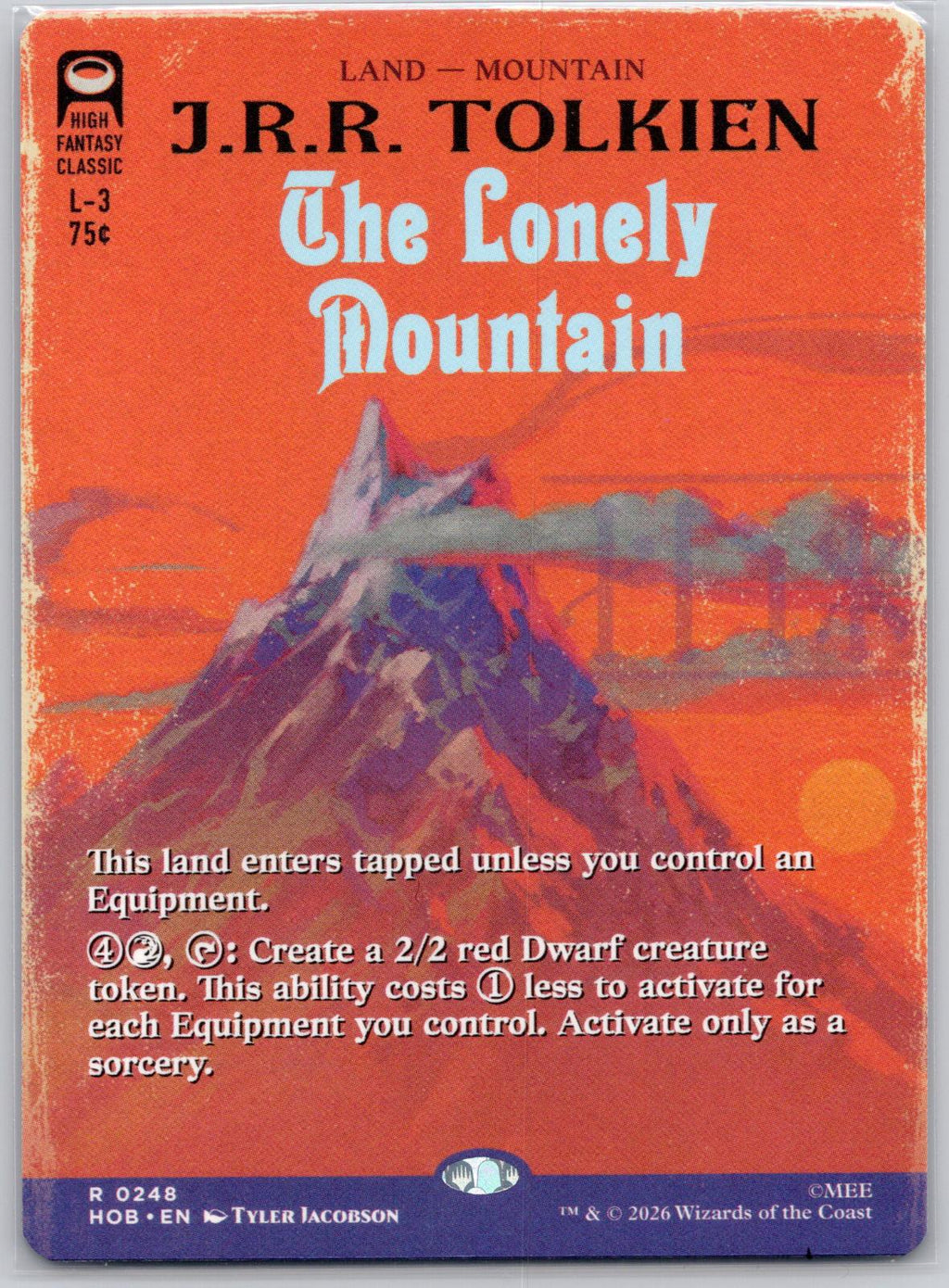 The Lonely Mountain (Borderless) The Hobbit Magic: The Gathering Near Mint