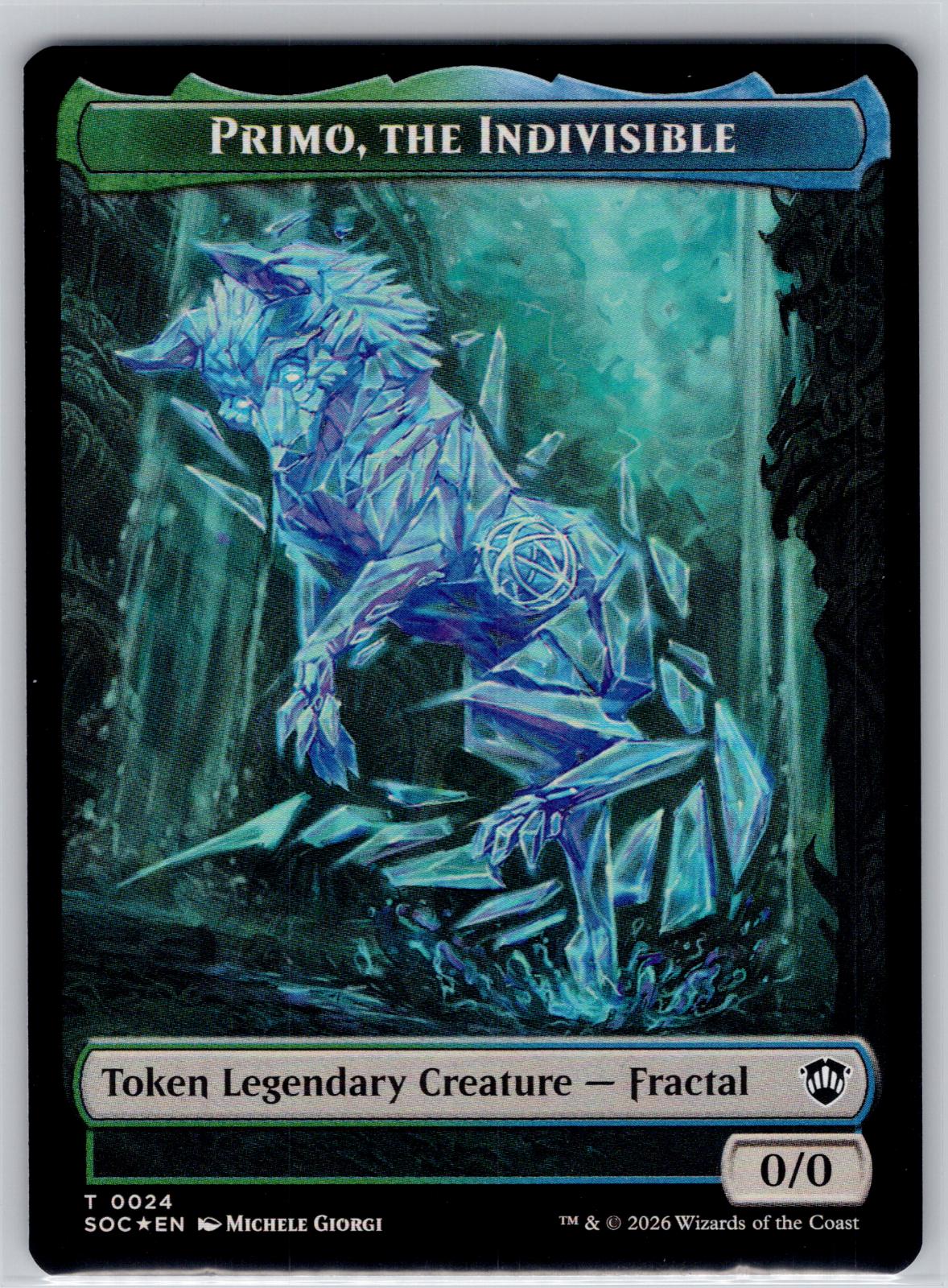 Beast//Primo, Indivisible 2-Sided Token Holo Commander: SSOS M:TG Foil NM