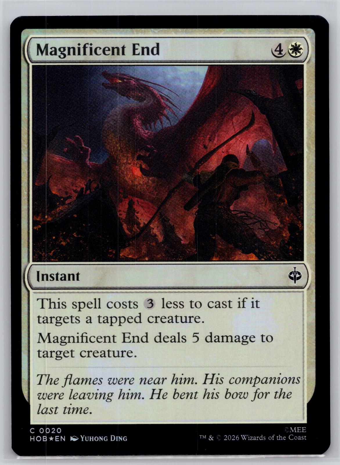 Magnificent End The Hobbit Magic: The Gathering Foil Near Mint
