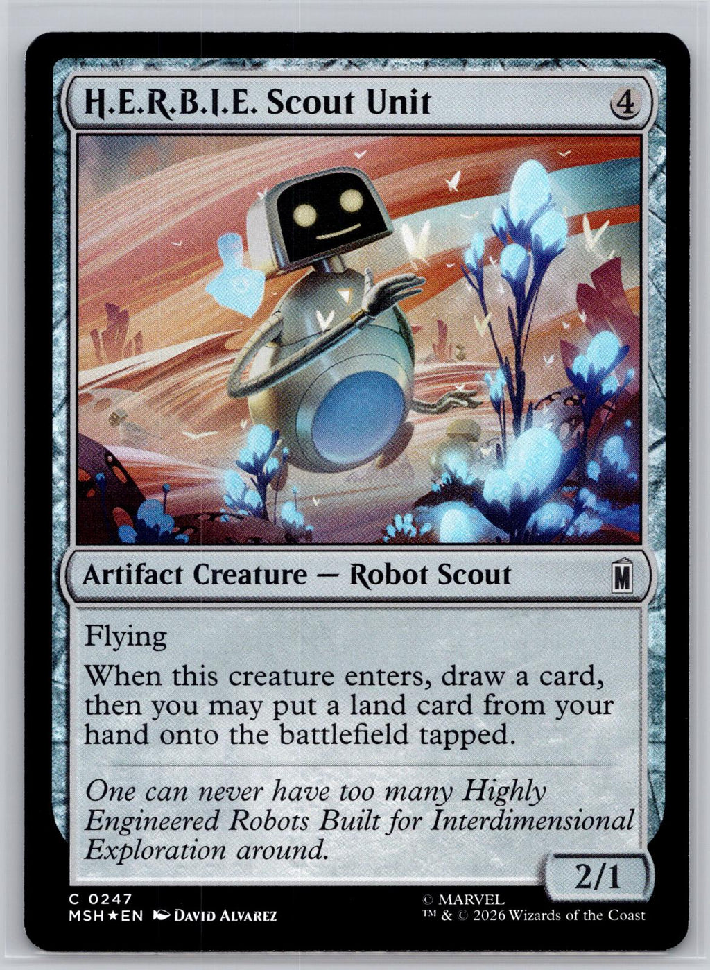 H.E.R.B.I.E. Scout Unit Marvel Super Heroes Magic: The Gathering Foil Near Mint