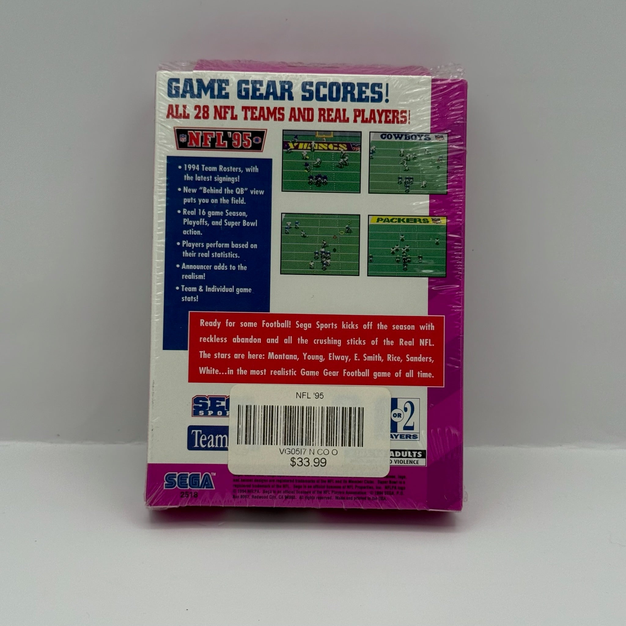 NFL 95 - Sega Game Gear