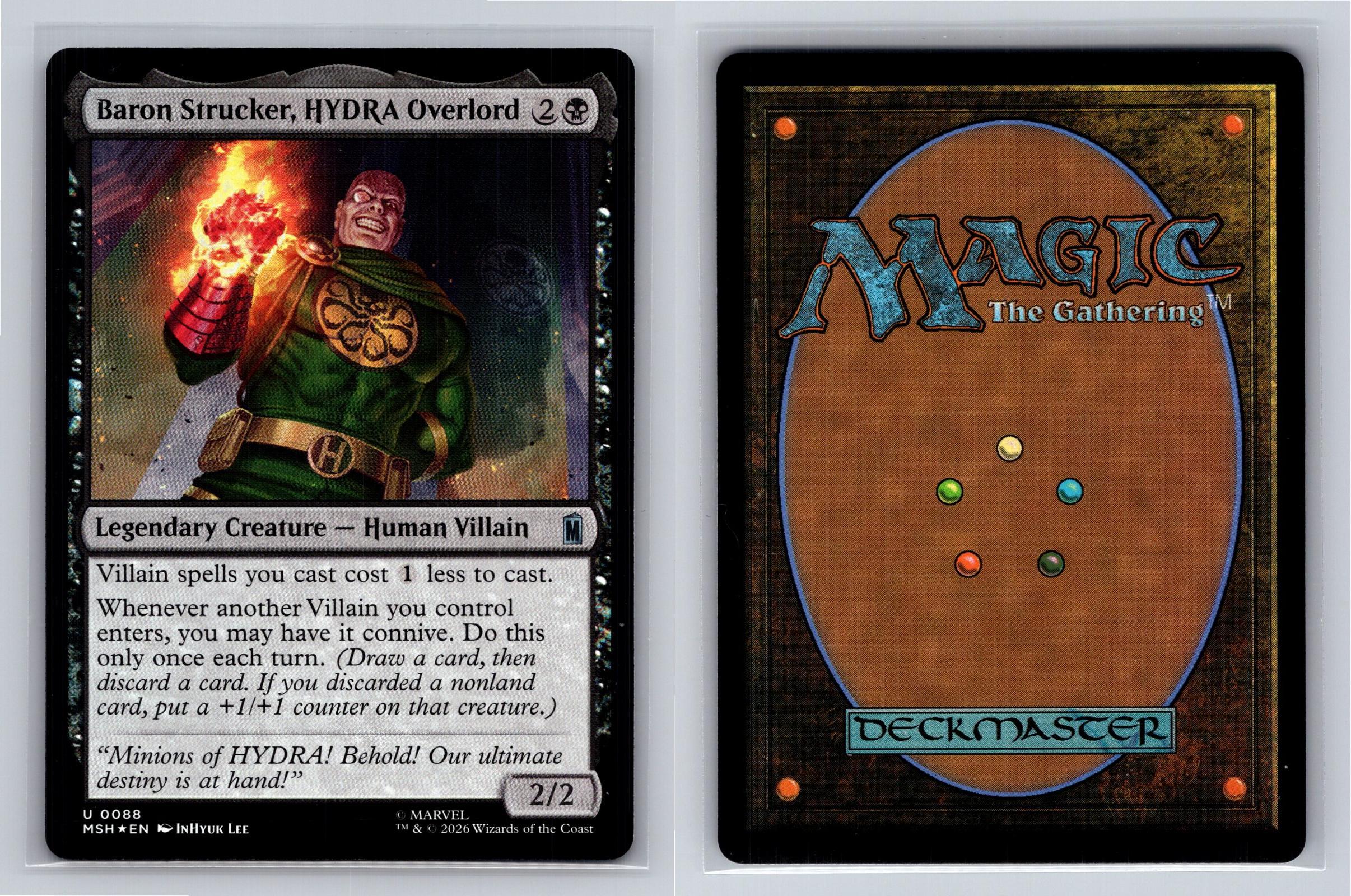 Baron Strucker, HYDRA Overlord Marvel Super Heroes Magic: The Gathering Foil NM
