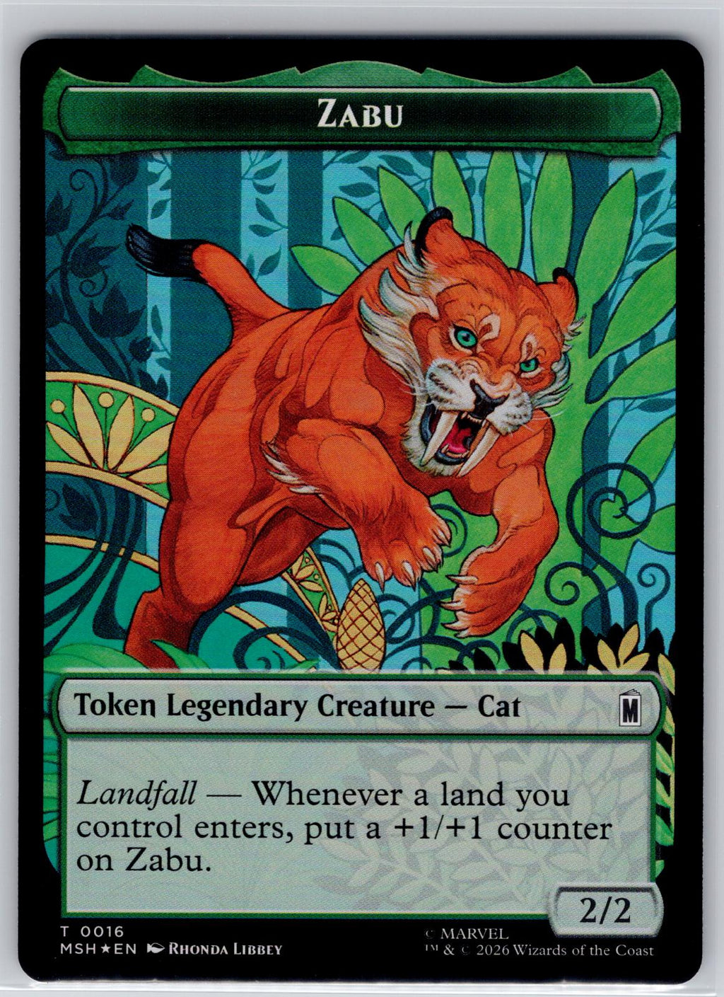 Redwing // Zabu Double-Sided Token Holo Marvel Super Heroes M:TG NM