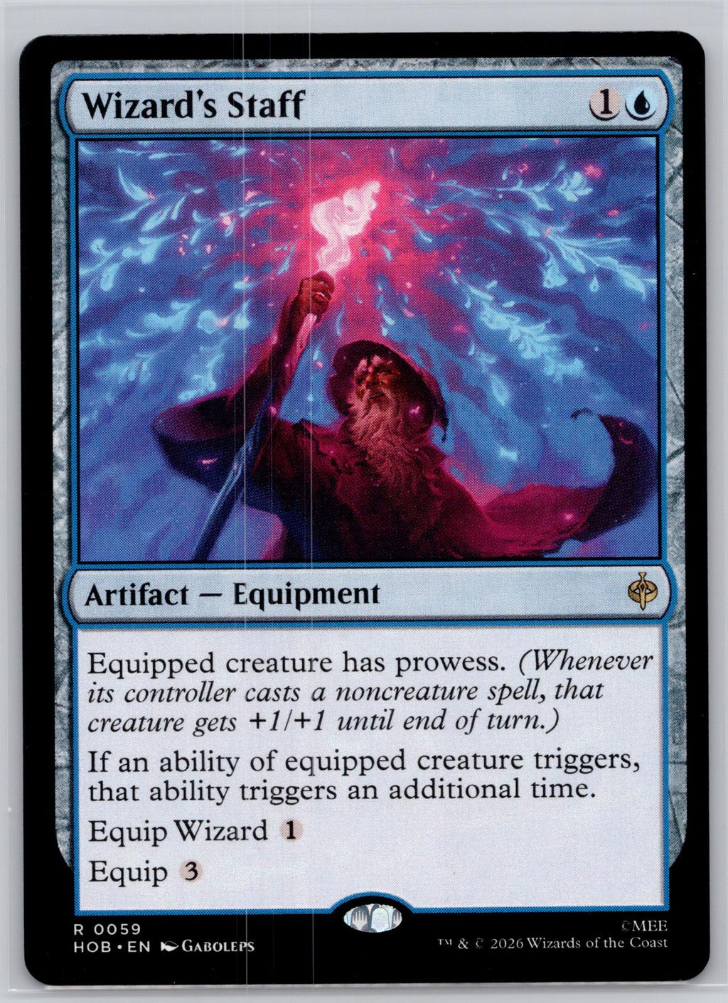 Wizard's Staff The Hobbit Magic: The Gathering Near Mint