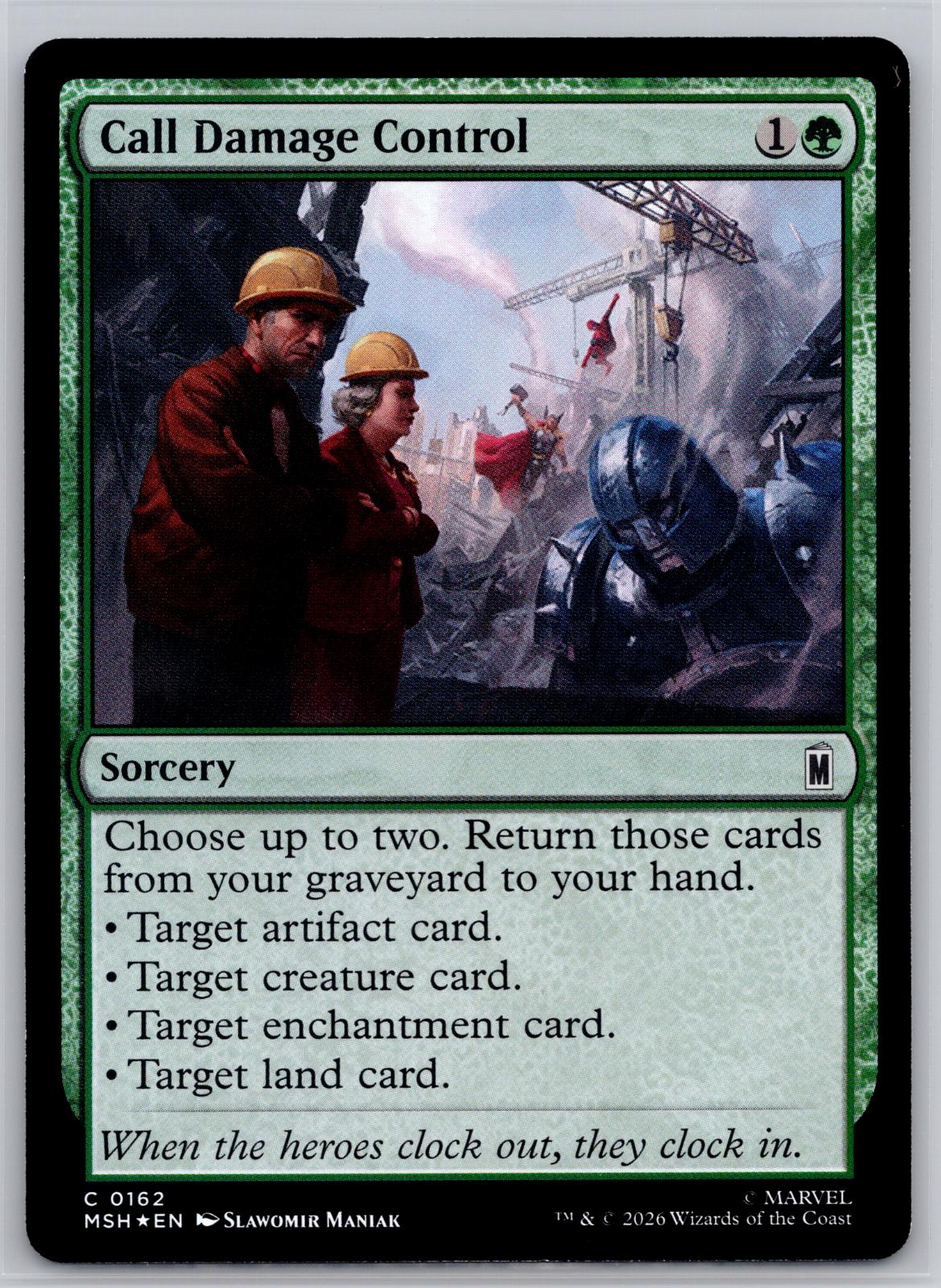Call Damage Control Marvel Super Heroes Magic: The Gathering Foil Near Mint