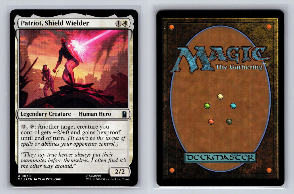 Patriot, Shield Wielder Marvel Super Heroes Magic: The Gathering Foil Near Mint