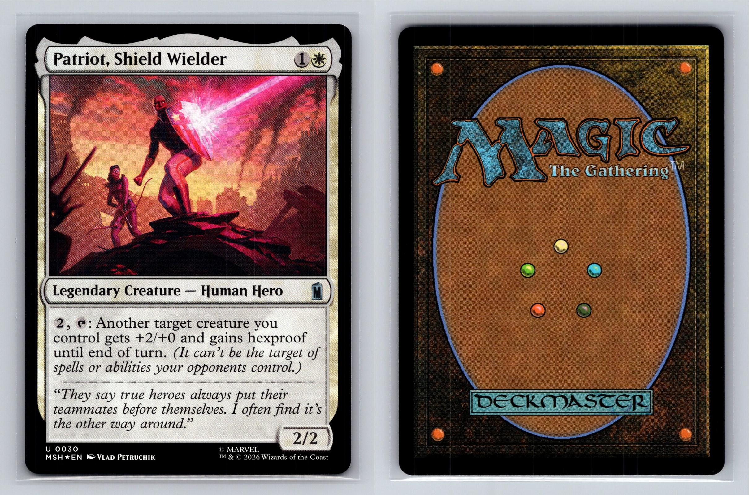 Patriot, Shield Wielder Marvel Super Heroes Magic: The Gathering Foil Near Mint
