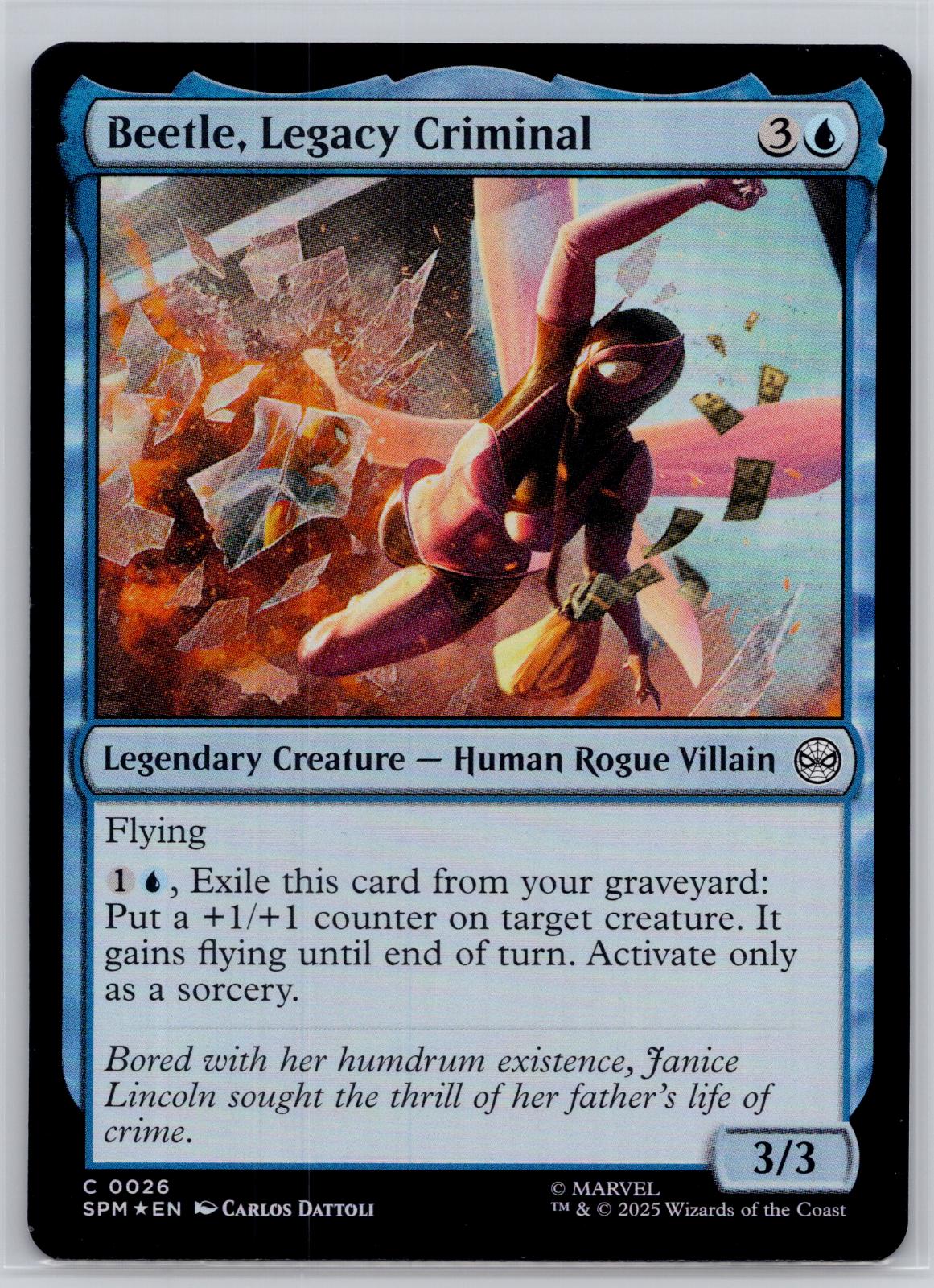 Beetle, Legacy Criminal Marvel's Spider-Man Magic: The Gathering Foil Near Mint