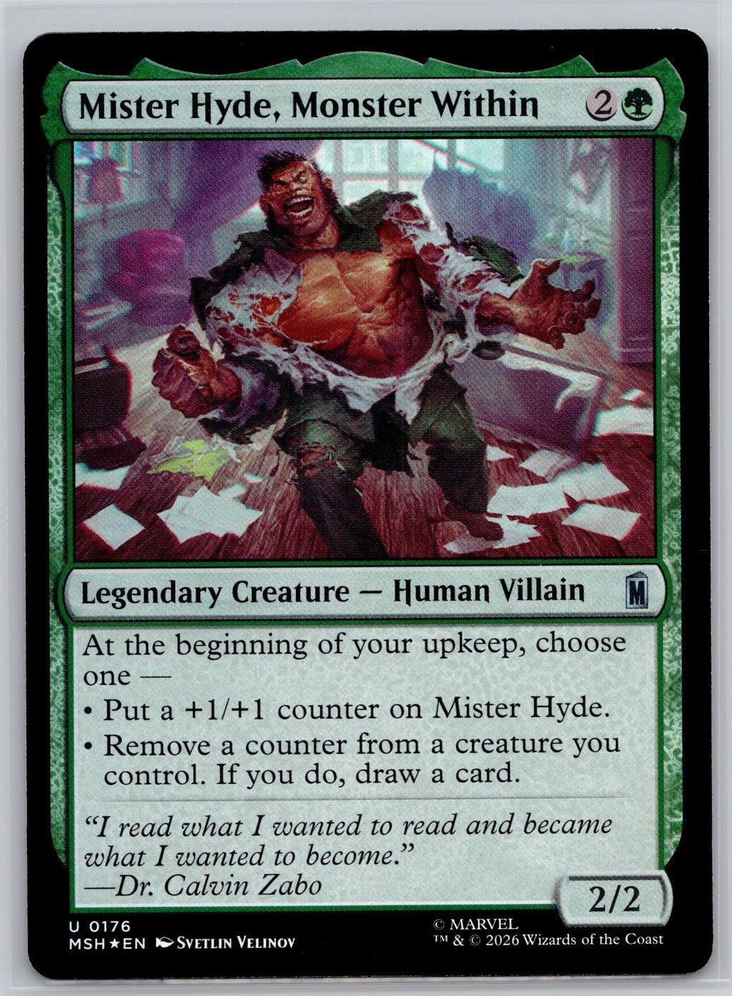 Mister Hyde, Monster Within Marvel Super Heroes Magic: The Gathering Foil NM
