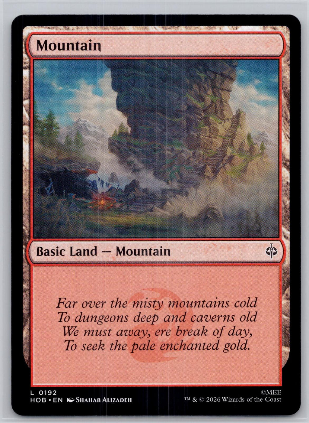 Mountain (0192) The Hobbit Magic: The Gathering Near Mint