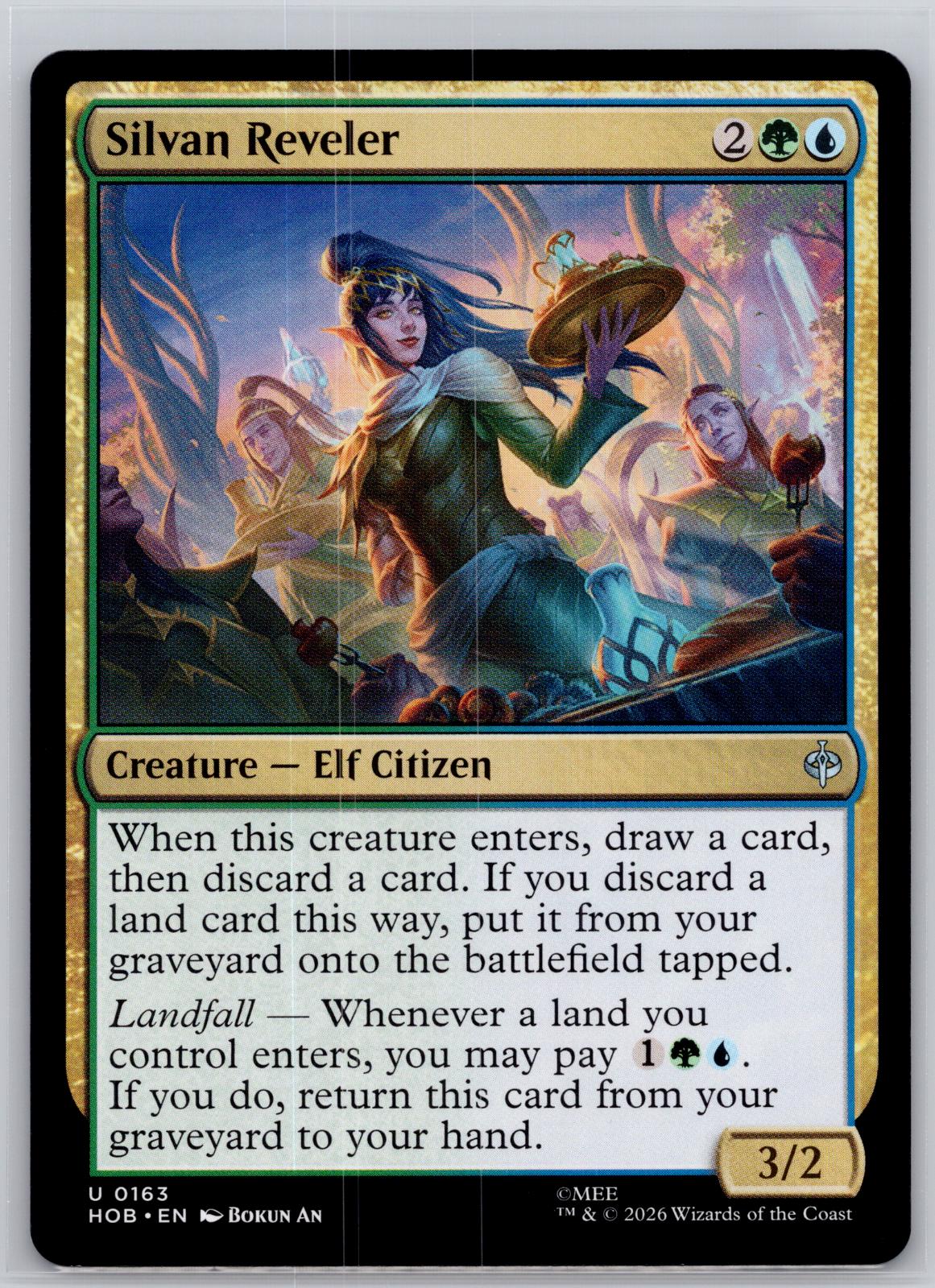 Silvan Reveler The Hobbit Magic: The Gathering Near Mint