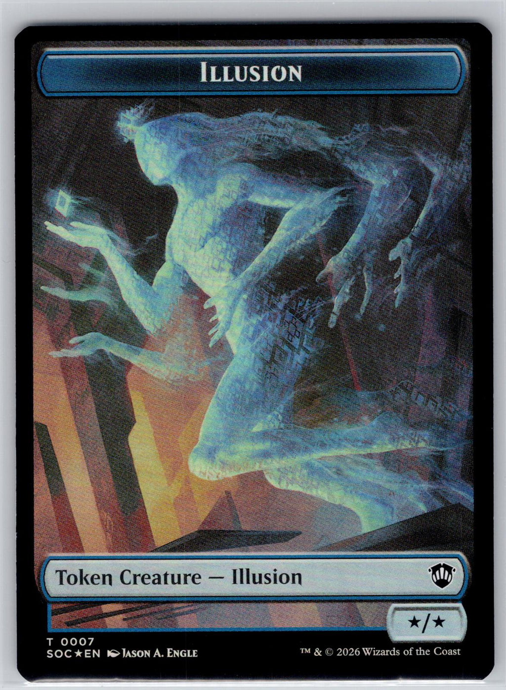 Spirit (0006) // Illusion Double-Sided Token Commander: SOS M:TG Foil NM