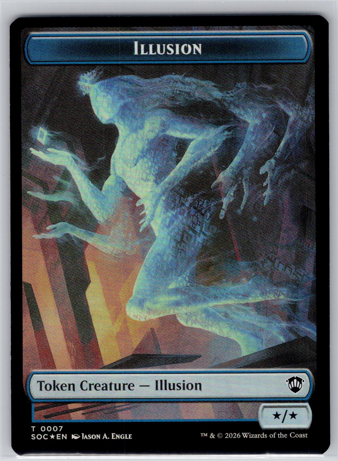 Spirit (0006) // Illusion Double-Sided Token Commander: SOS M:TG Foil NM