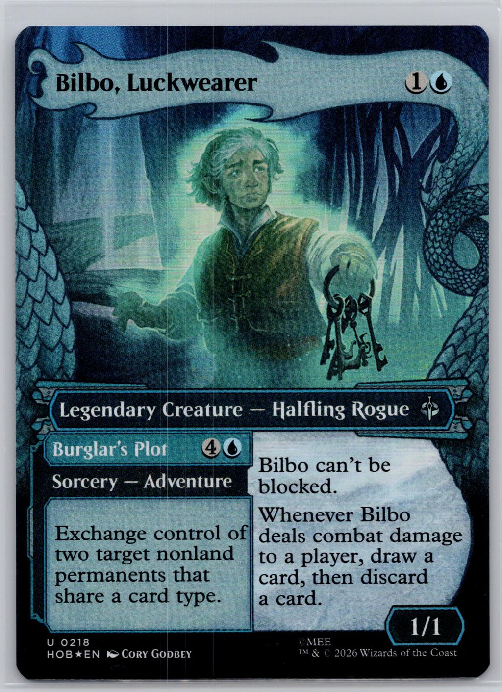 Bilbo, Luckwearer (Showcase) The Hobbit Magic: The Gathering Foil Near Mint