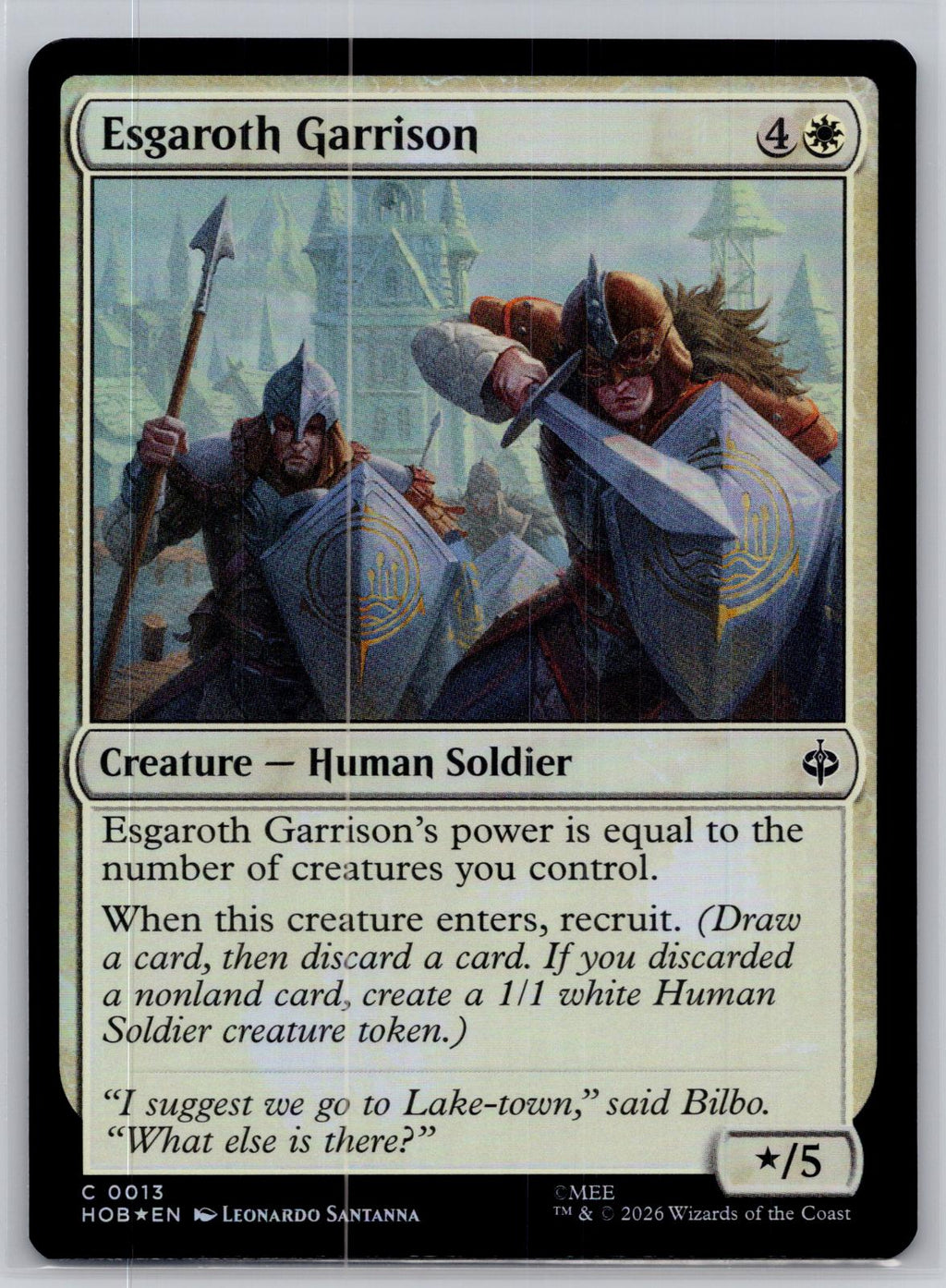 Esgaroth Garrison The Hobbit Magic: The Gathering Foil Near Mint