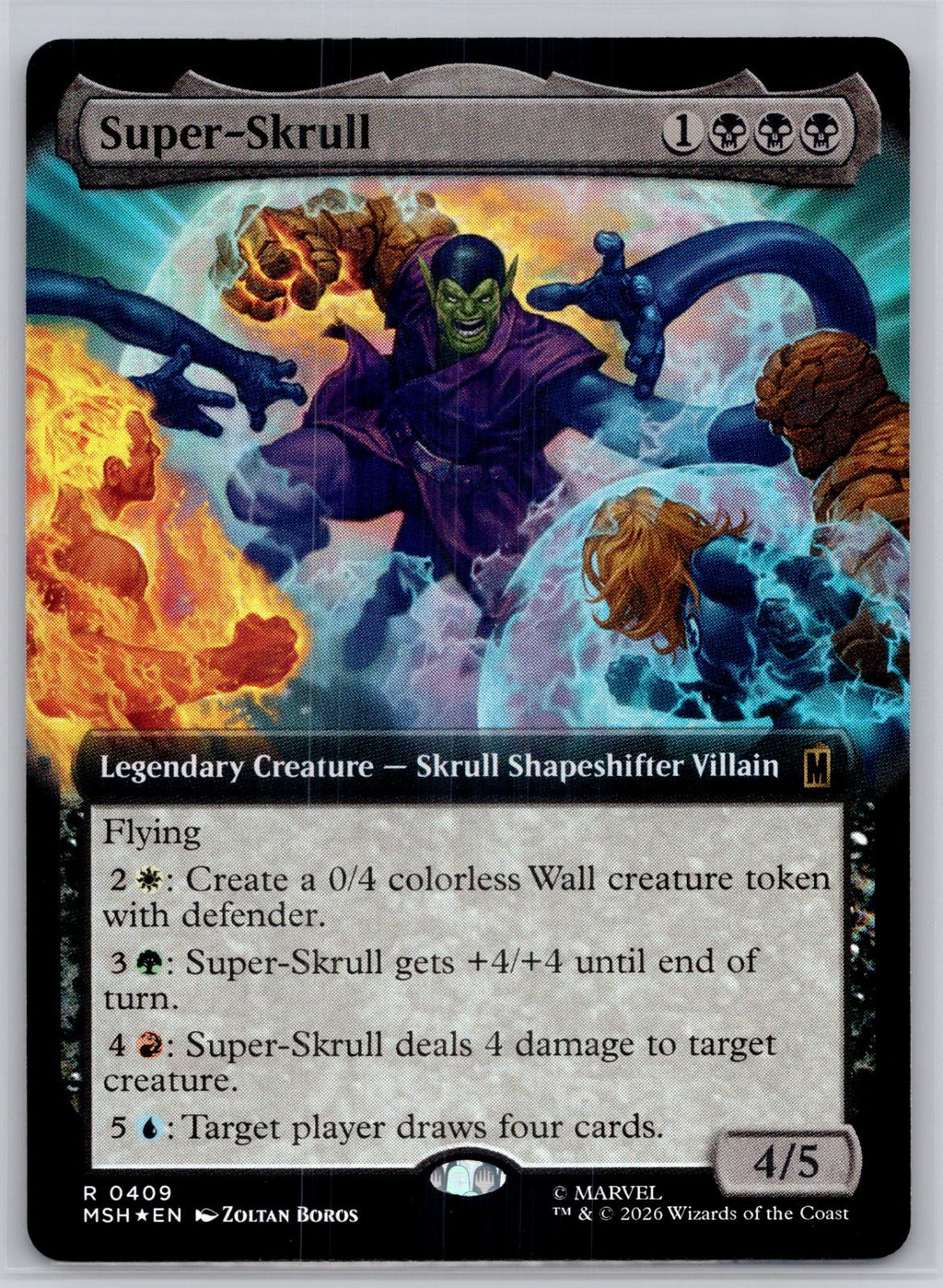 Super-Skrull (Extended Art) Marvel Super Heroes Magic: The Gathering Foil NM