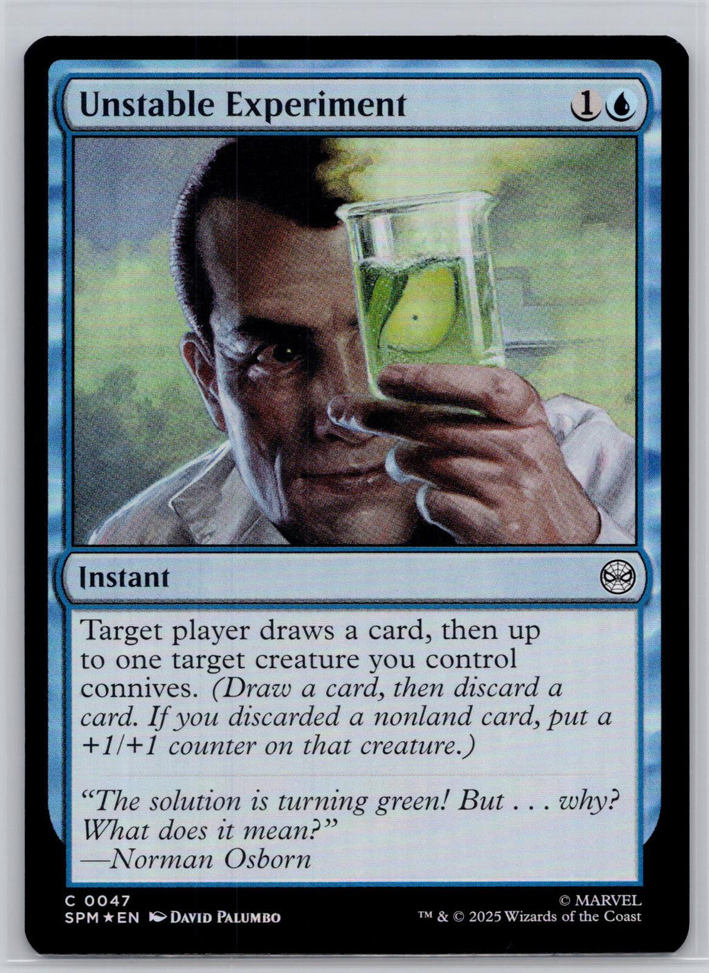 Unstable Experiment Marvel's Spider-Man Magic: The Gathering Foil Near Mint