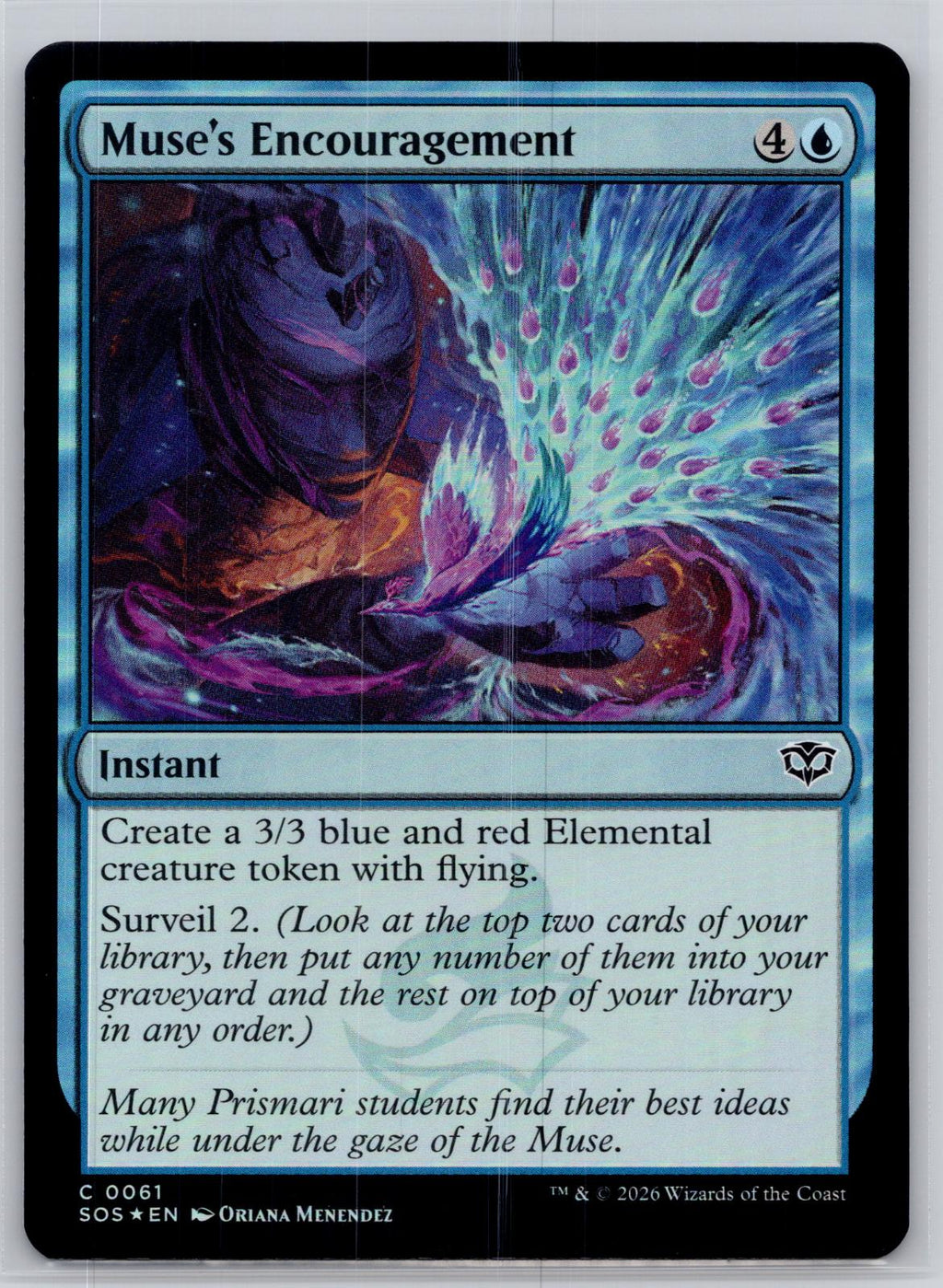 Muse's Encouragement Secrets of Strixhaven Magic: The Gathering Foil Near Mint