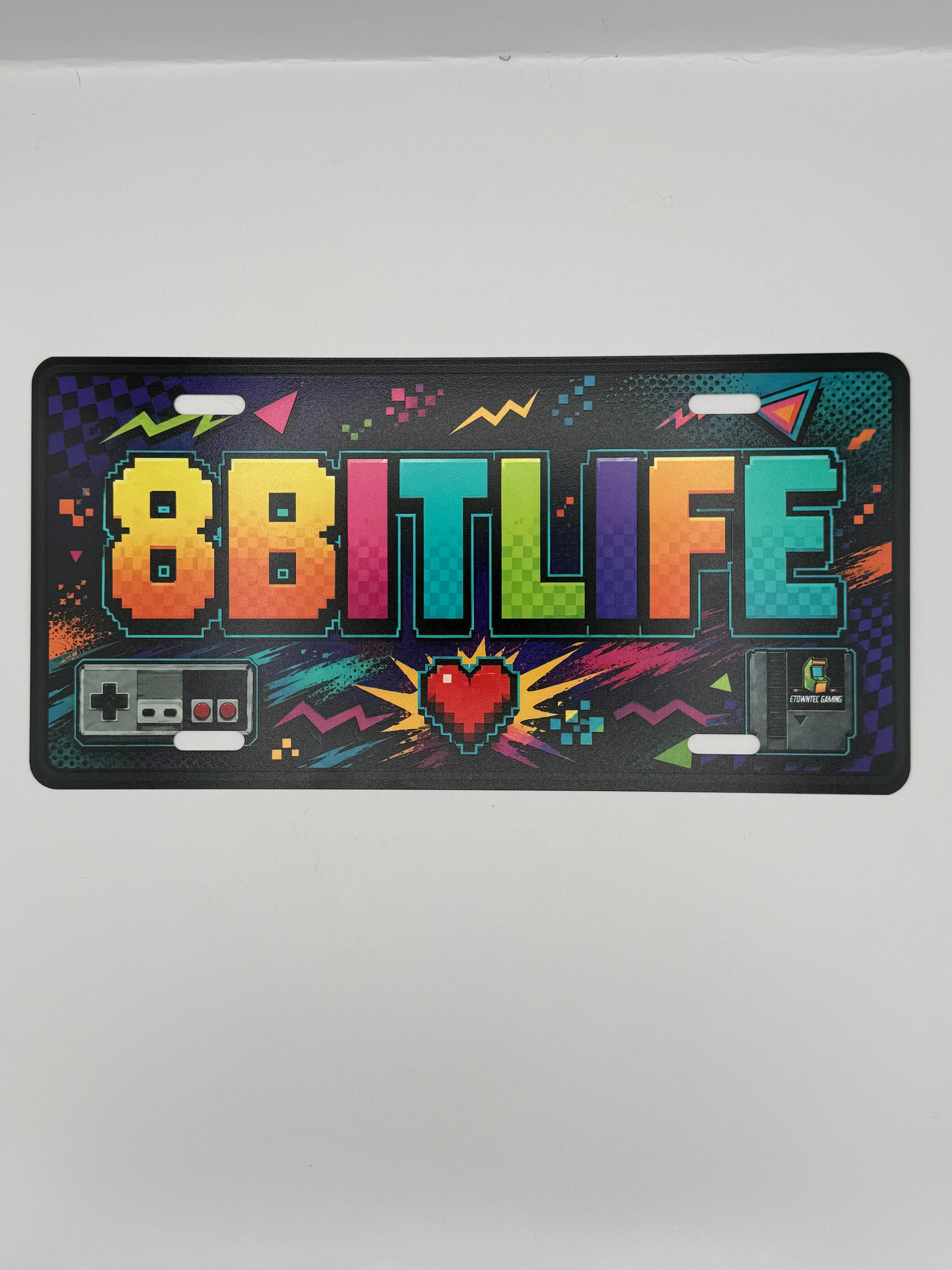 8BITLIFE — 90s Inspired Metal Vanity Plate