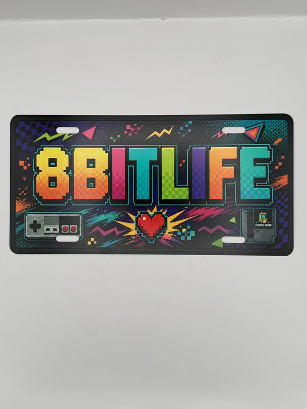 8BITLIFE — 90s Inspired Metal Vanity Plate