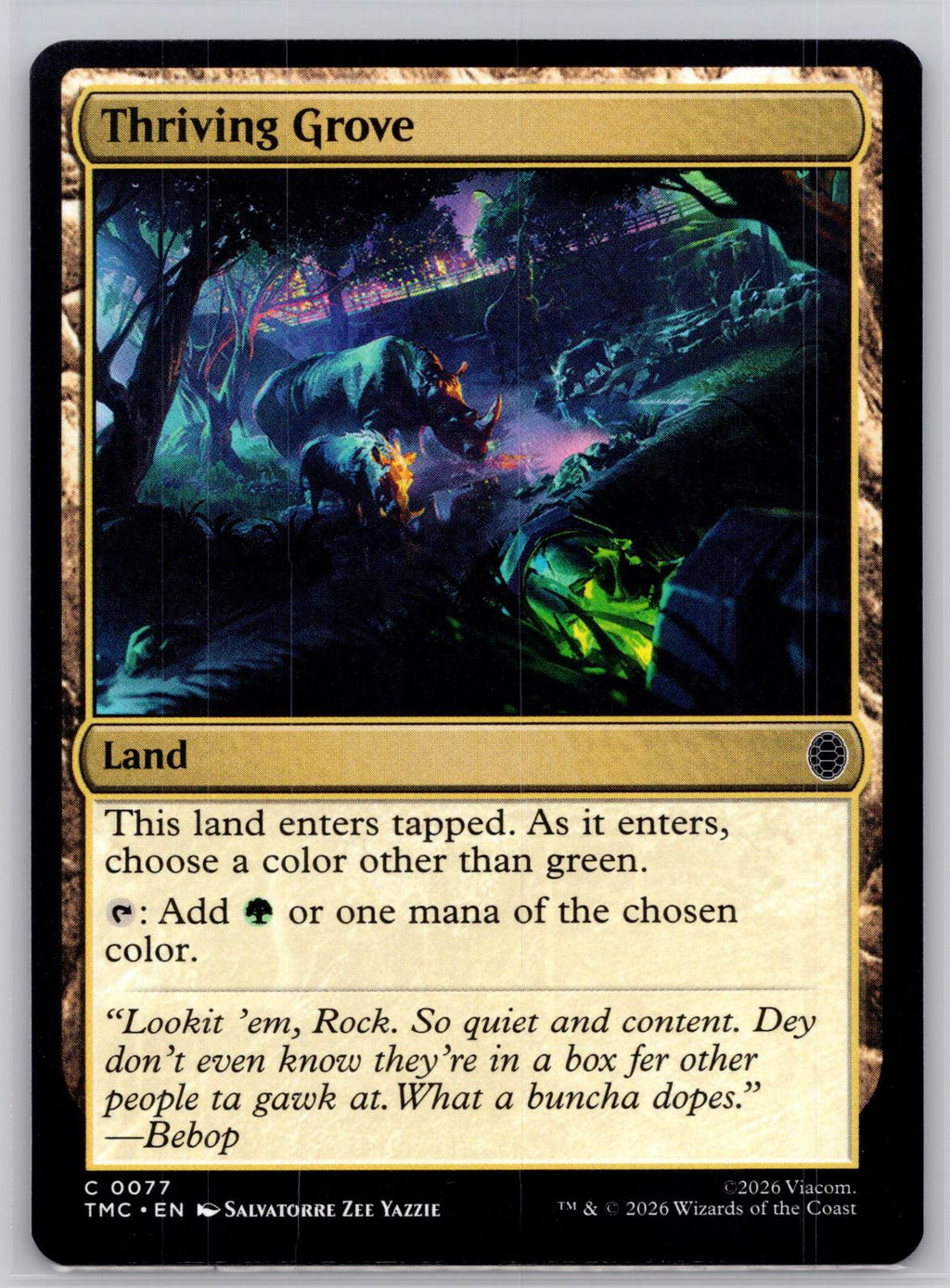 Thriving Grove Commander: Teenage Mutant Ninja Turtles Magic: The Gathering NM