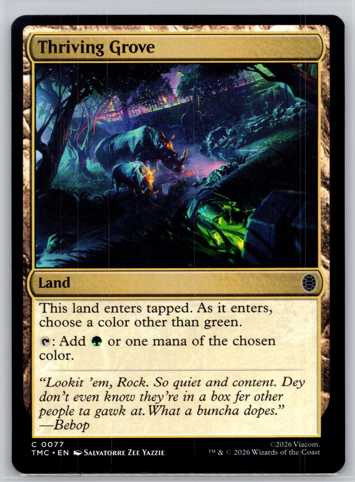Thriving Grove Commander: Teenage Mutant Ninja Turtles Magic: The Gathering NM