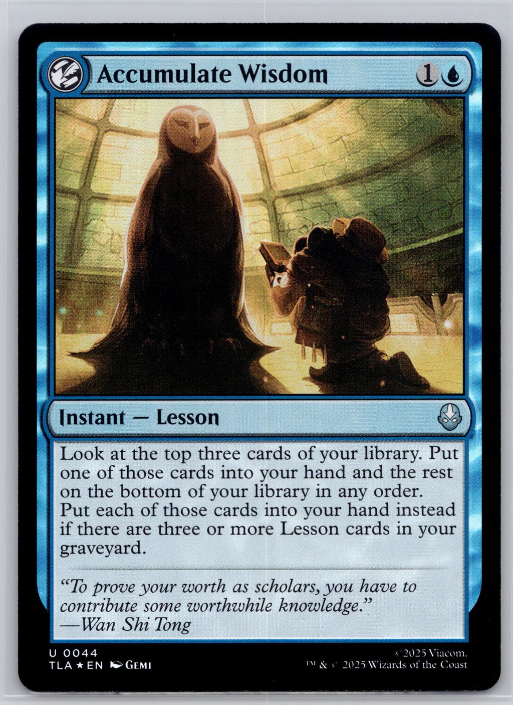 Accumulate Wisdom Avatar: The Last Airbender Magic: The Gathering Foil Near Mint