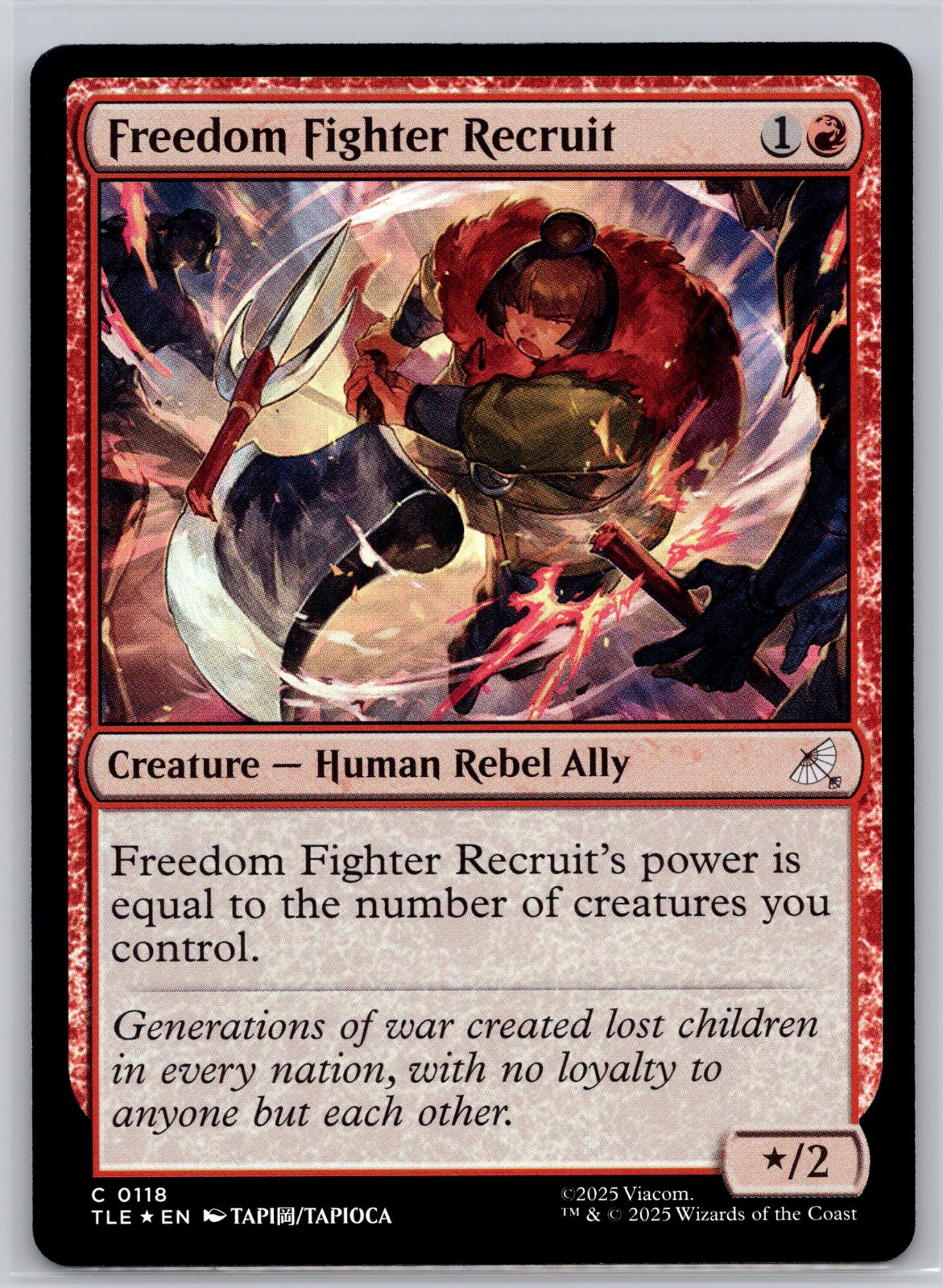 Freedom Fighter Recruit Avatar: The Last Airbender: Eternal-Legal M:TG Foil NM