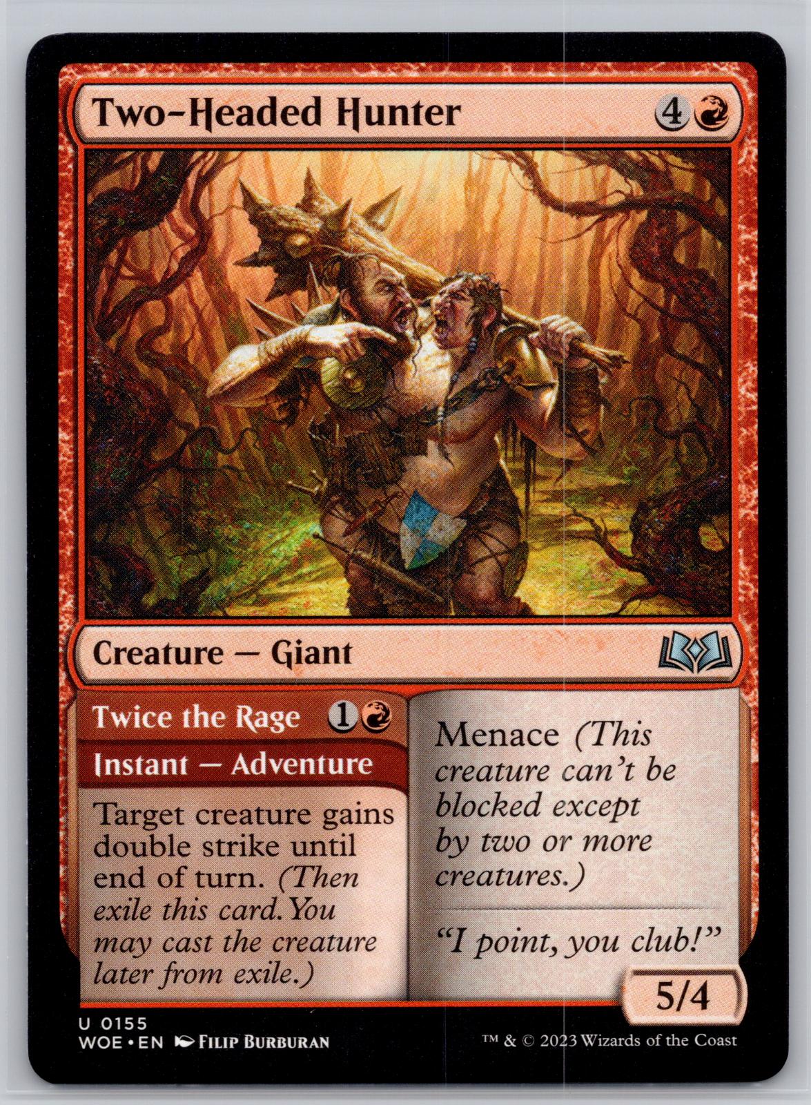 Two-Headed Hunter Wilds of Eldraine Magic: The Gathering Near Mint